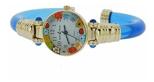 Reloj Del Brazalete De Millefiori Glassofvenice Murano - Azu