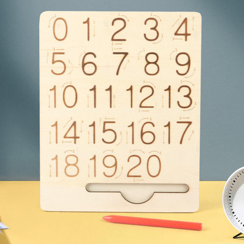 Tablero De Rastreo De Formas Y Números Para Niños, Tablero