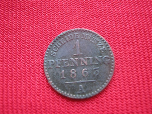 Alemania Prusia 1 Pfennig 1865 
