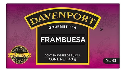 Gourmet Tea Frambuesa Davenport Pastora