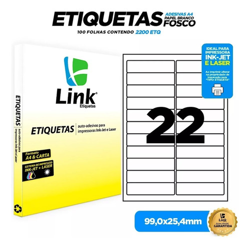 Etiqueta Autoadhesiva Para Impresora A4 X100 Ideal Flex Ero