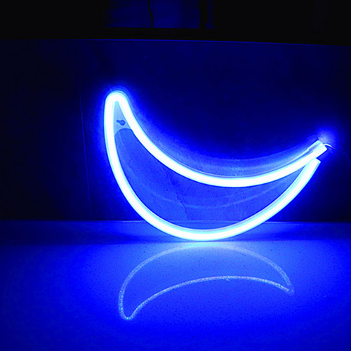 Luz De Neón En Forma De Luna Para Decoración Del Hogar Y Fie