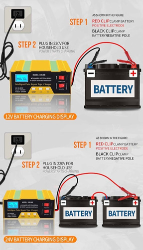 Imagen 6 de 7 de Cargador De Bateria Para Carros Y Motos 12v 10 Amp
