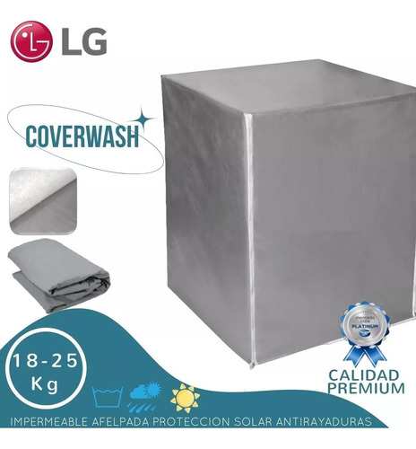 Forro Lavadora C Frontal. Impermeable LG 25k Pedestal