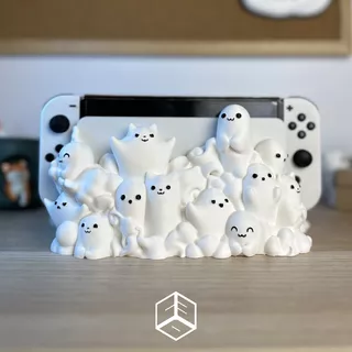 Base Dock Decorativo Gatitos Fantasma Nintendo Switch