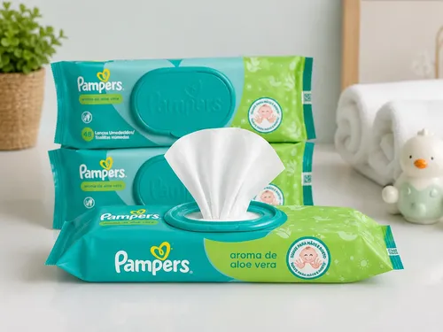 Kit 2 Lenços Umedecidos Pampers Aloe Vera 48 Folhas