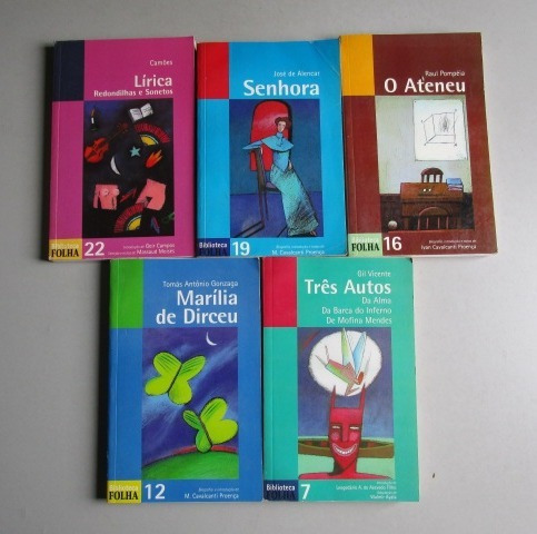 5 Livros - Literatura Nacional - Biblioteca Folha - Lote 2