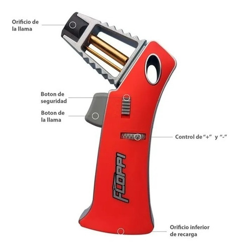 Imagen 2 de 4 de Soplete Flameador Industrial + Tarro De Gas