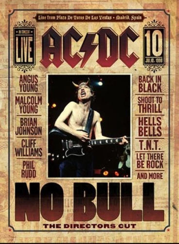 Dvd Ac/dc No Bull, Live At Madrid'96 (1996)