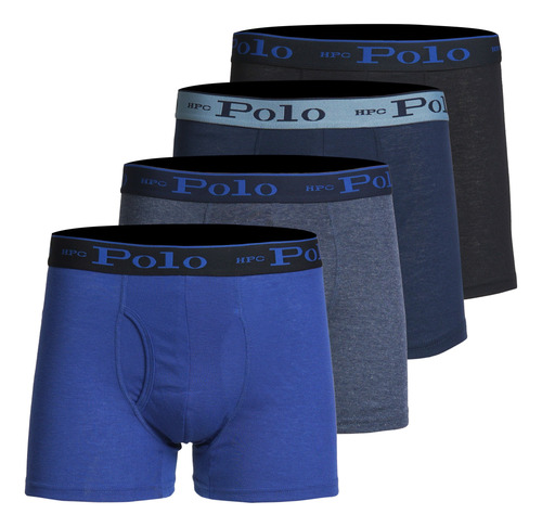 4 Boxers Largo Premium Hpc Polo Calzón Resistente Surtido