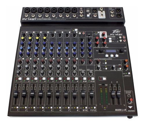 Peavey Pv14 Bt Mixer Consola 12 Canales Efectos Bluetooth