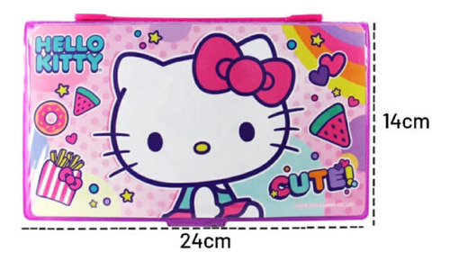 Estuche Hello Kitty 40 Pzs Set Colores , Crayones Plumones
