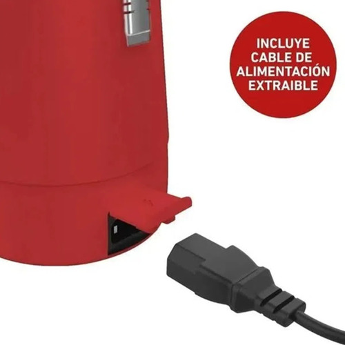 Imagen 6 de 6 de Termo Peabody Pe-eta1001r E_termo Rojo Mate/bombilla P2