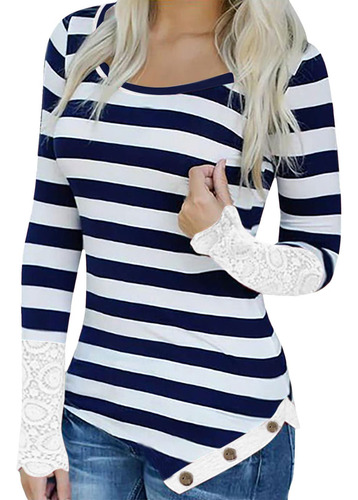 Camisa Moda Para Mujer Casual Cuello V Manga Larga Blusa