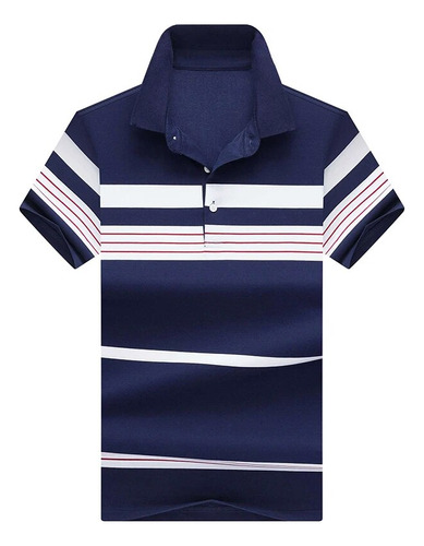 Camisas Casuales Para Hombre, Camiseta De Golf A Rayas Para