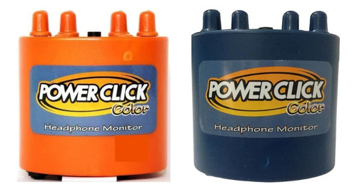 Power Click Color Laranja E Azul - Amplificador Fone Estereo