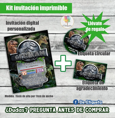 Kit Completo Digital Personalizado (tema A Elegir)