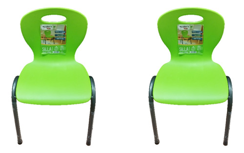 Paquete De 2 Sillas Para Niños Resistentes Apilables Msi
