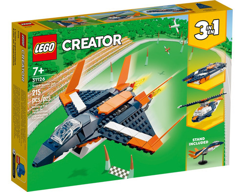Kit De Construcción Lego Creator Avión Jet Supersónico 31126