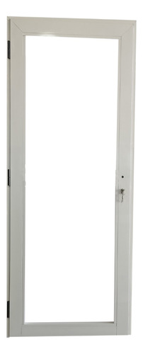 Puerta Aluminio Módena Blanco Vidrio Entero 90x200 Aberplus