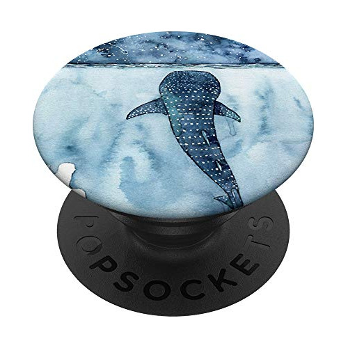 Pintura Acuarela De Tiburón Popsockets Popgrip: Grip Kg7d1