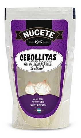 Imagen 3 de 3 de Combo Cebollitas En Vinagre Doypack Nucete 300 Gr X 3