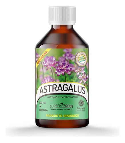 100ml De Tintura De Astragalus Membranaceus 100% Orgánica