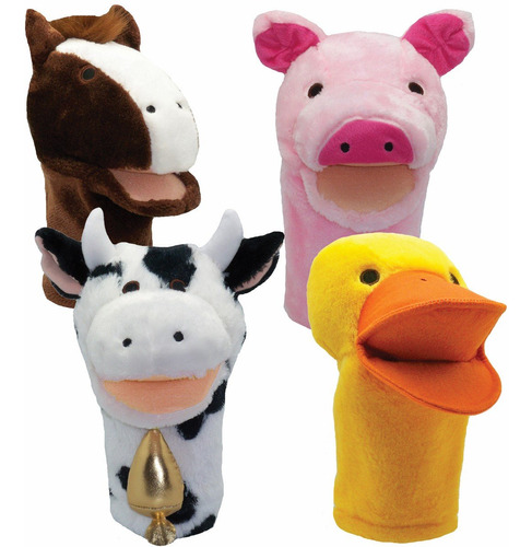 Get Ready Kids Juego De Marionetas De Peluche De Animales D