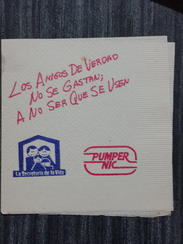 Servilleta Pumper Nic - Retro De Principios De Los '90