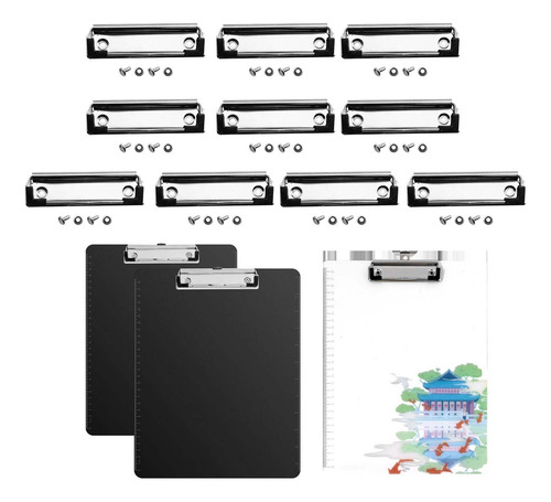 10x Clips Para Portapapeles Clips De Tablero De Archivos De