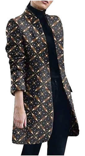 Abrigo Mujer Ropa De Abrigo Elegante Cuello Solapa Tweed Sue