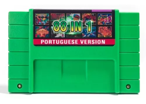 Cartucho Fita 88 Em 1 Super Nintendo Snes Multi Jogos Pt-br