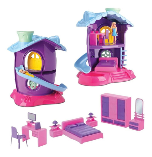 Quarto Boneca Judy - Brinquedo Menina Samba Toys Casinha