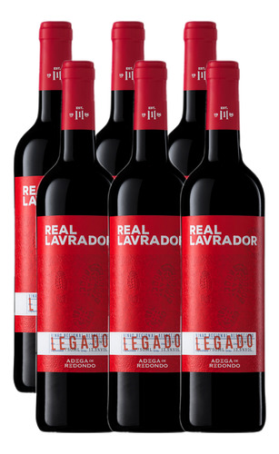 Vinho Real Lavrador Tinto Portugal Alentejo 750ml Kit 6 Und