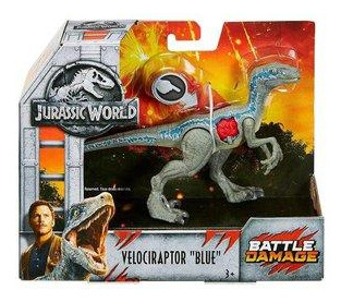 Dinosaurio- Velociraptor Blue- Battle Damage- Jurassic World