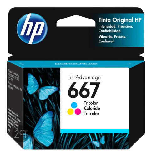 Cartucho Hp 667 Color Estandar Original