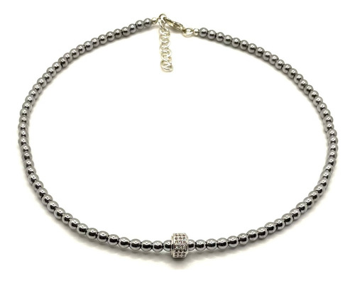 Pulsera / Gargantilla Para Dama/mujer,pirita Plata 4mm