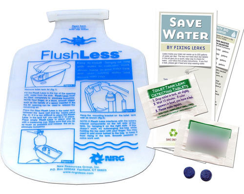 Home Kit Ahorro Agua Cuarto Baño Flushdesplazamiento Bolsa