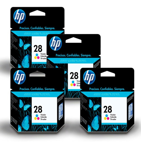 Cartucho Tinta Original Hp 28 Color C8728al Set 4 Piezas