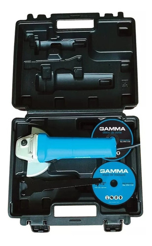 Amoladora Angular Gamma 115m Kit Maletin + 10 Discos + Envio