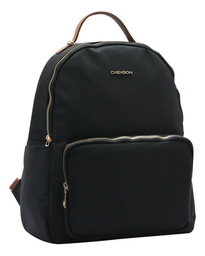 Bolsa De Costas Chenson Feminina Microfibra Impermeável Cor Preto