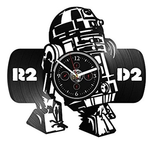 Rainbowclocks R2-d2 Star Wars - Reloj De Pared De Vinilo 