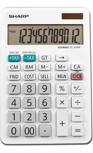 Calculadora Empresarial Sharp El-334wb, Color Blanco 4.0