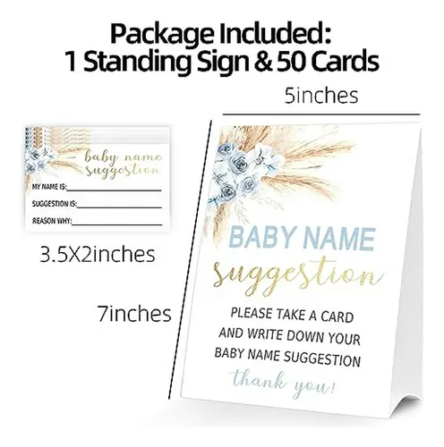 Juego De Nombres Para Baby Shower - Carteles Y Tarjetas Boho