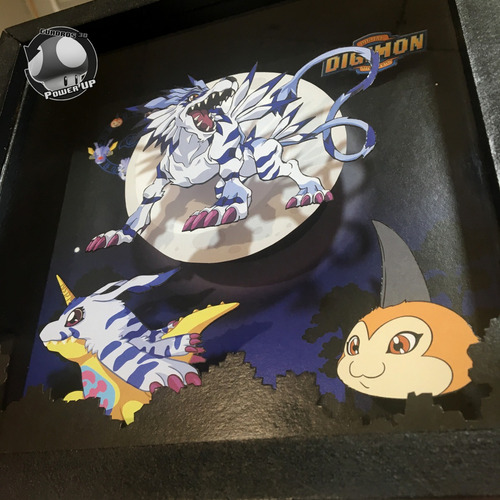 Cuadro 3d Digimon Digievolucion Tsunomon (modelo Box)