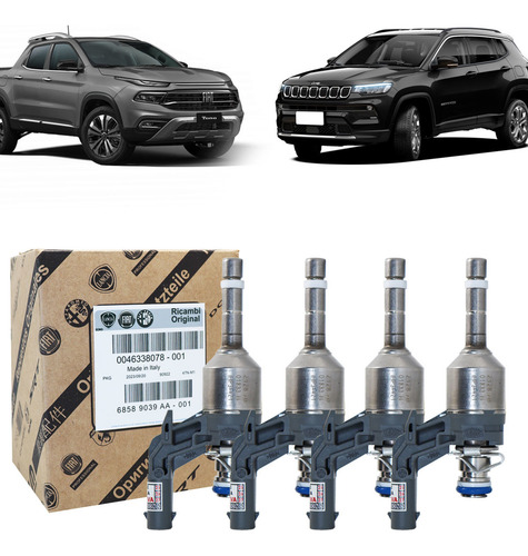 4 Bicos Injetores Toro Pulse Renegade Turbo 3cc 46338078