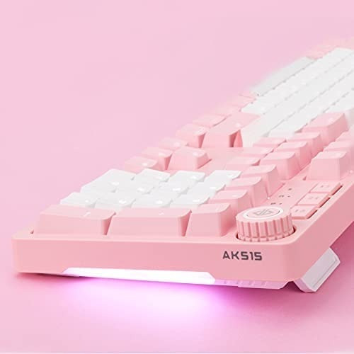 Imagen 2 de 7 de Teclado Mecánico Retroiluminado Rosa Switch Red- Ajazz Ak515