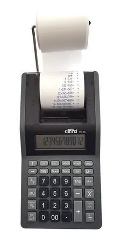 Calculadora Impresora Cifra Pr-26 Con Transformador