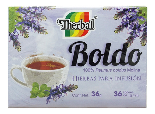 Imagen 2 de 5 de Te Boldo (36 Sobres) Therbal