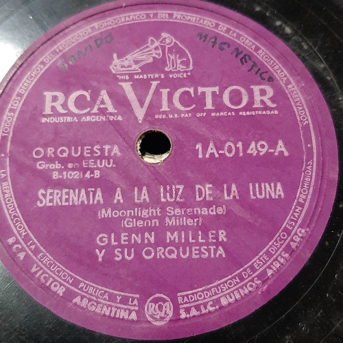 Pasta Glenn Miller Y Su Orquesta Rca Victor C291